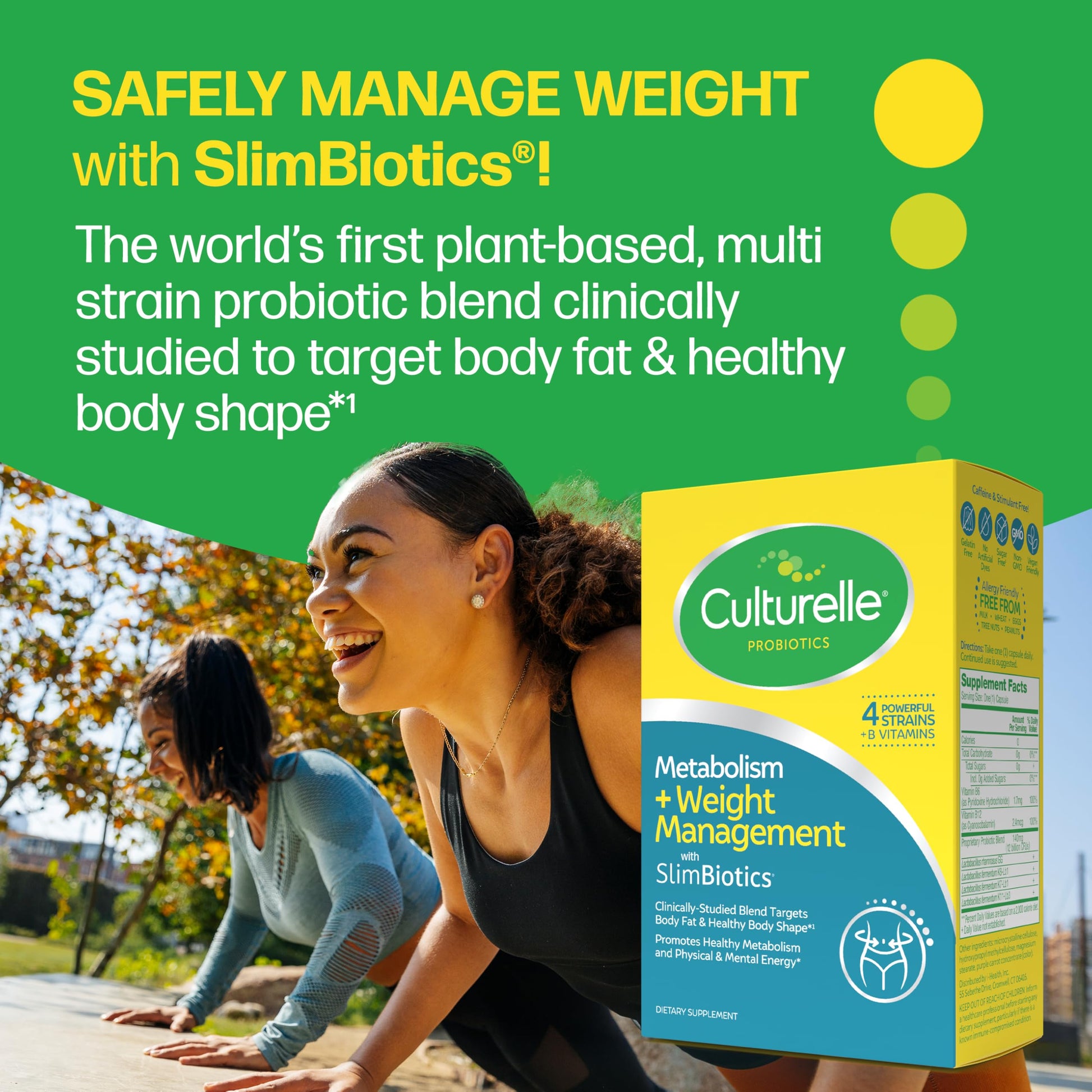 Adult daily probiotic for fat metabolism and gut health view