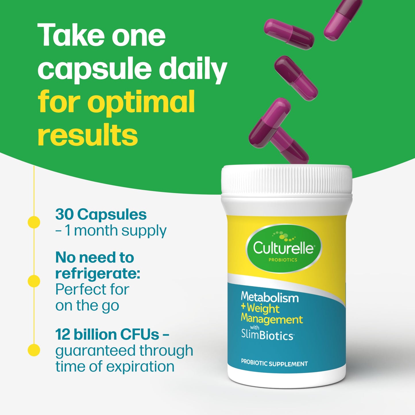 Authentic Culturelle metabolism helper capsules showing allergen free certifications