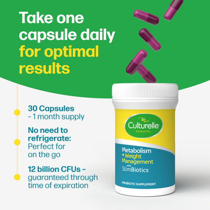 Authentic Culturelle metabolism helper capsules showing allergen free certifications