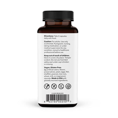 LifeSeasons Migra-T bottle highlighting natural ingredient list