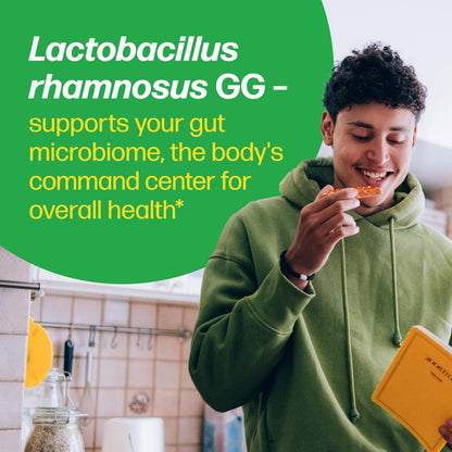 Premium gut health and visceral fat targeting probiotic packaging graphics