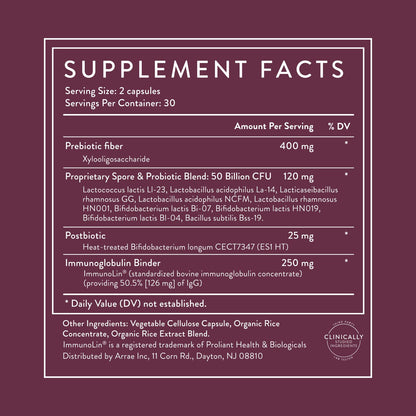 Arrae Tribiotic sixty count shelf stable daily capsules packaging layout