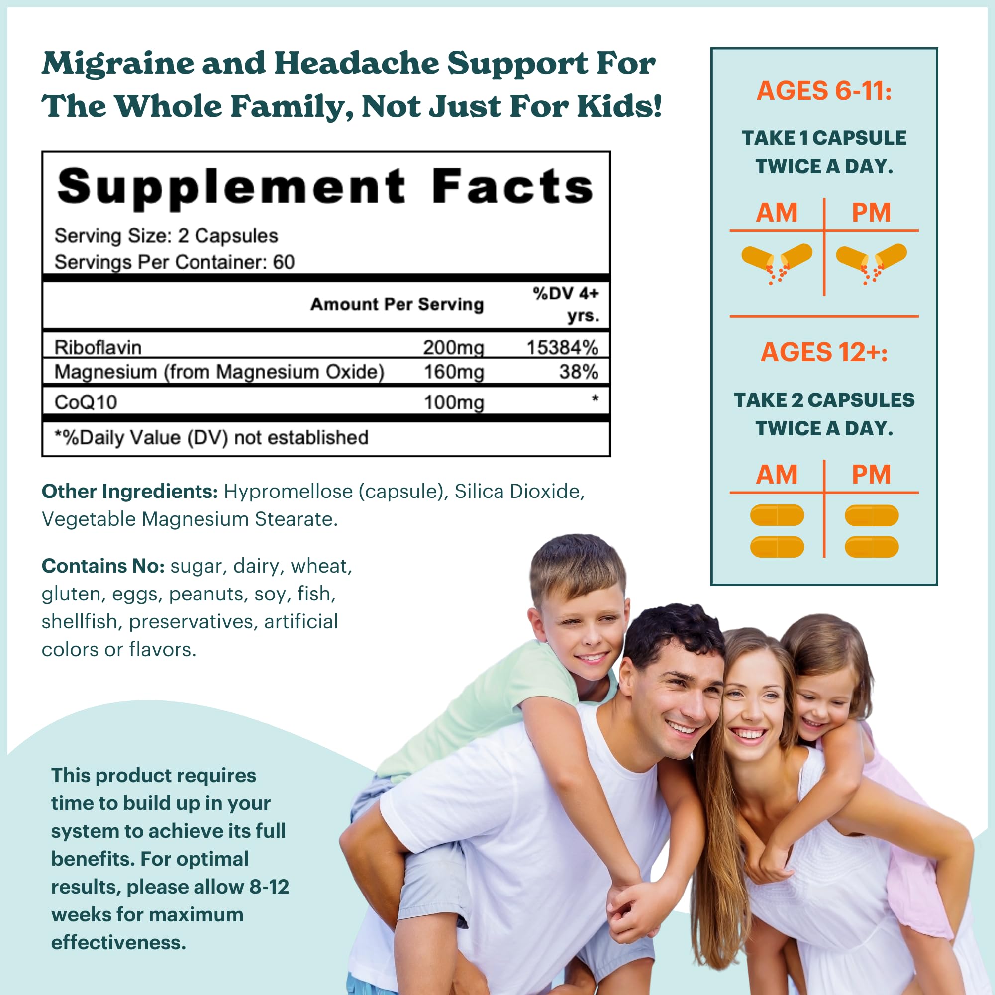 Close up of MamaDoc Rx MigraKids Comfort supplement capsule
