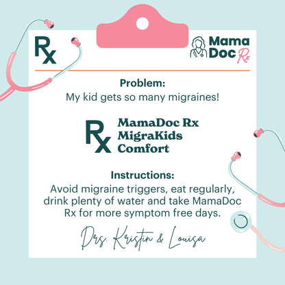 Authentic MamaDoc Rx MigraKids Comfort supplement bottle
