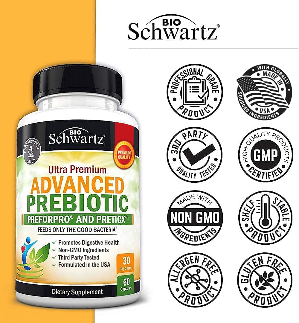 BioSchwartz PreforPro and PreticX formula bottle for microbiome and bloating support