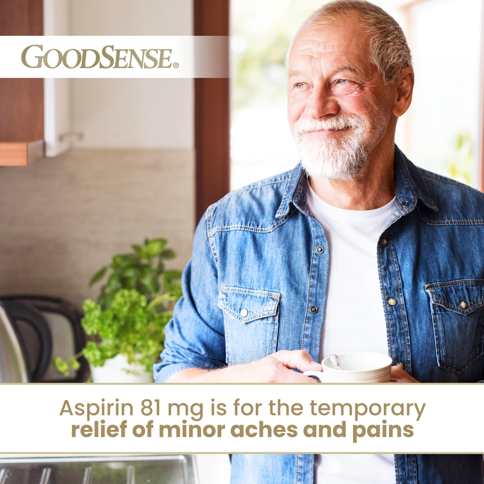GoodSense orange flavored chewable aspirin tablets bottle