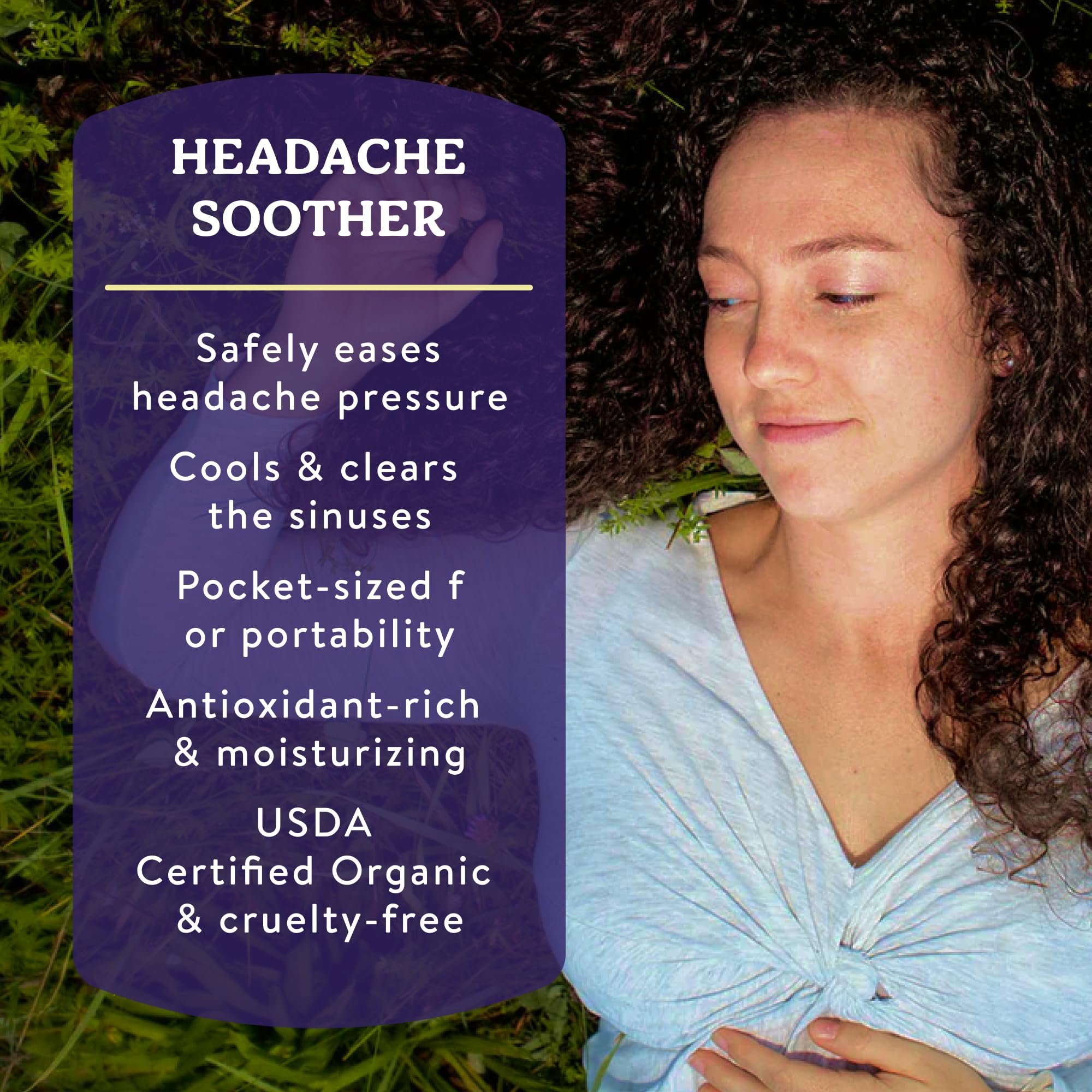 Badger Headache Soother twist-up stick packaging