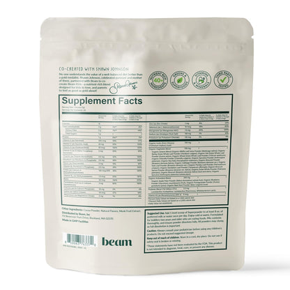 Beam Kids multivitamin powder for picky eaters with probiotics and prebiotics display