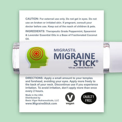 Basic Vigor Migrastil 3-pack packaging in retail box