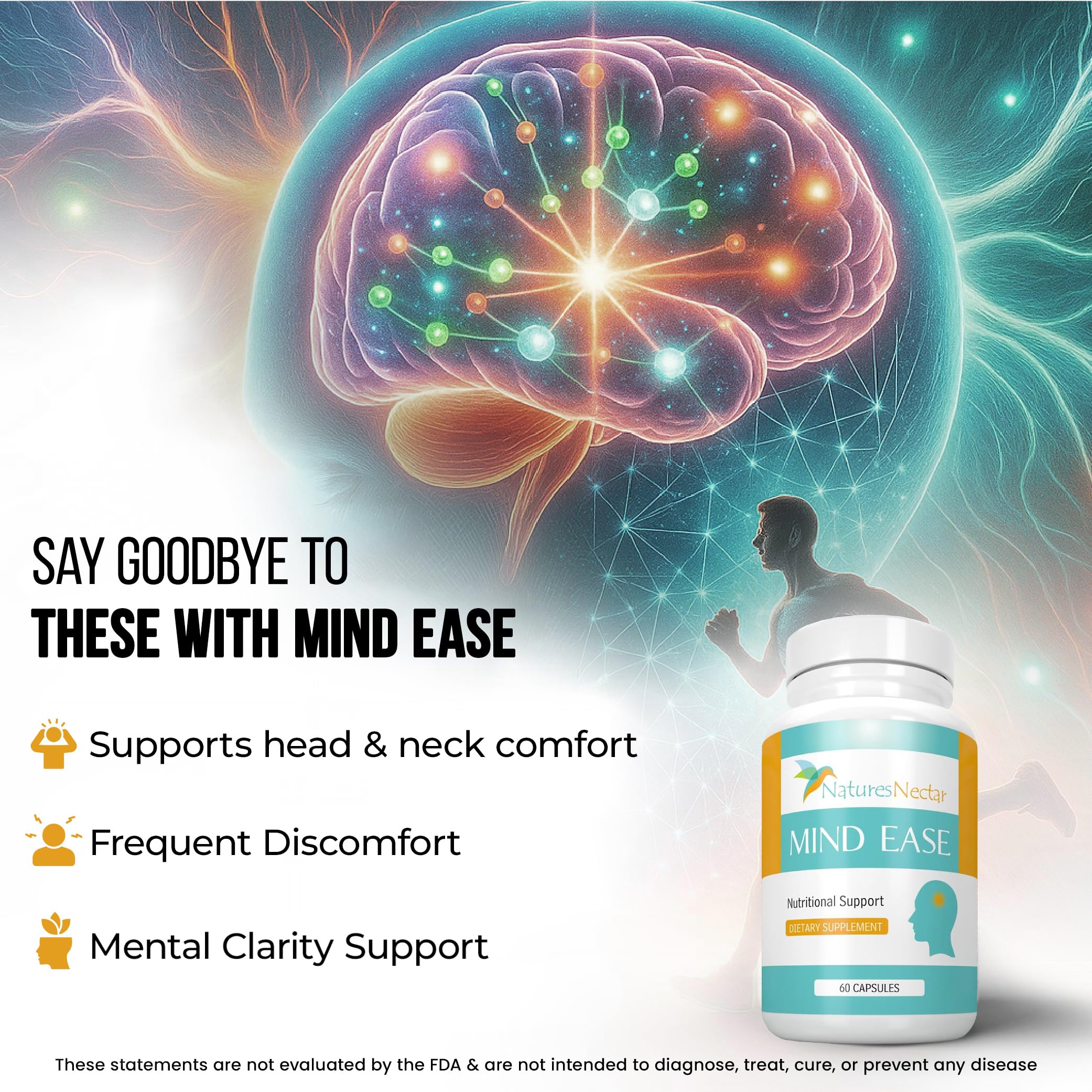 Nature's Nectar 60 count bottle for headache support