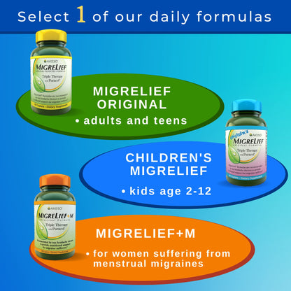 Educational health product image for pediatric migraine support