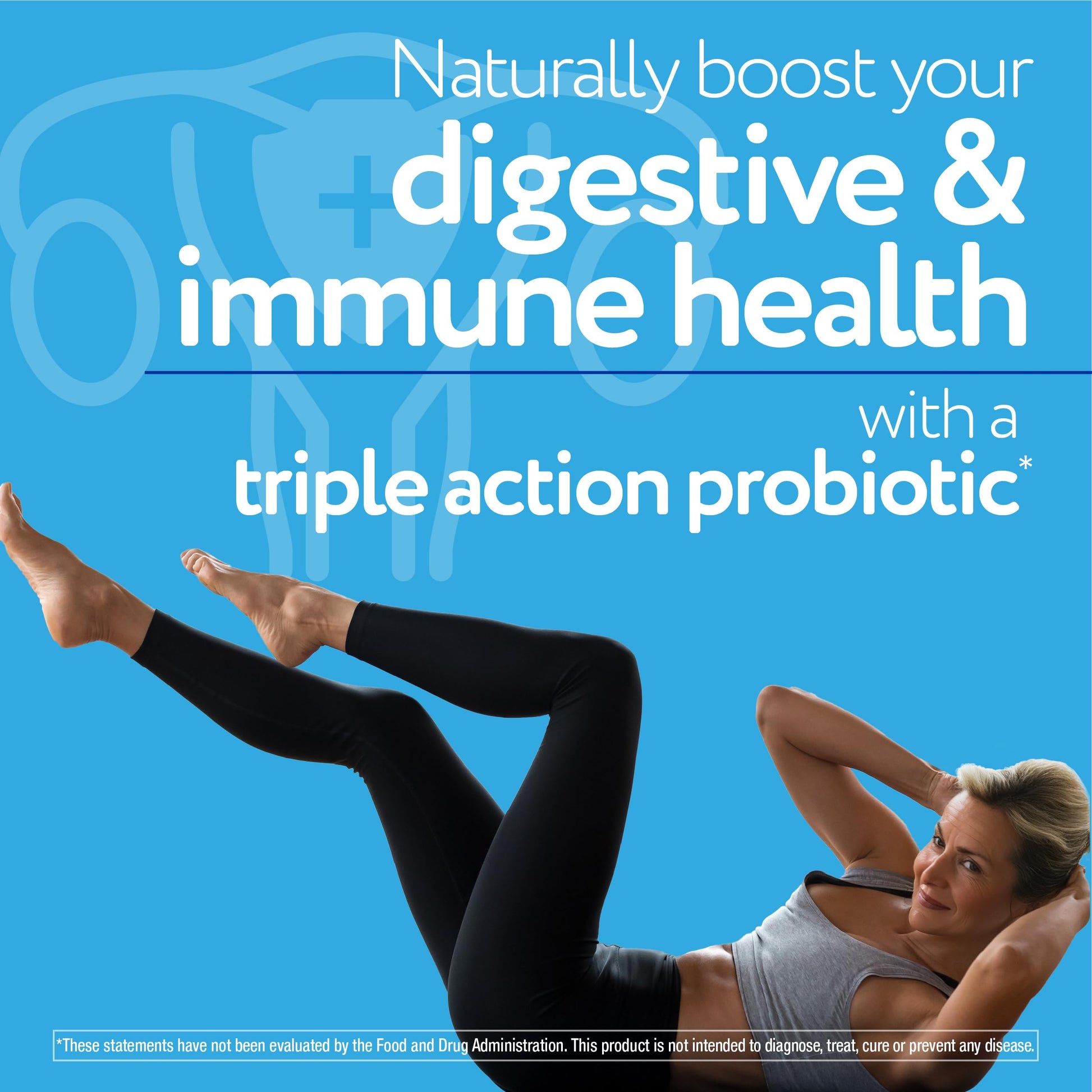 Florajen triple action formula package highlights including cranberry extract benefits