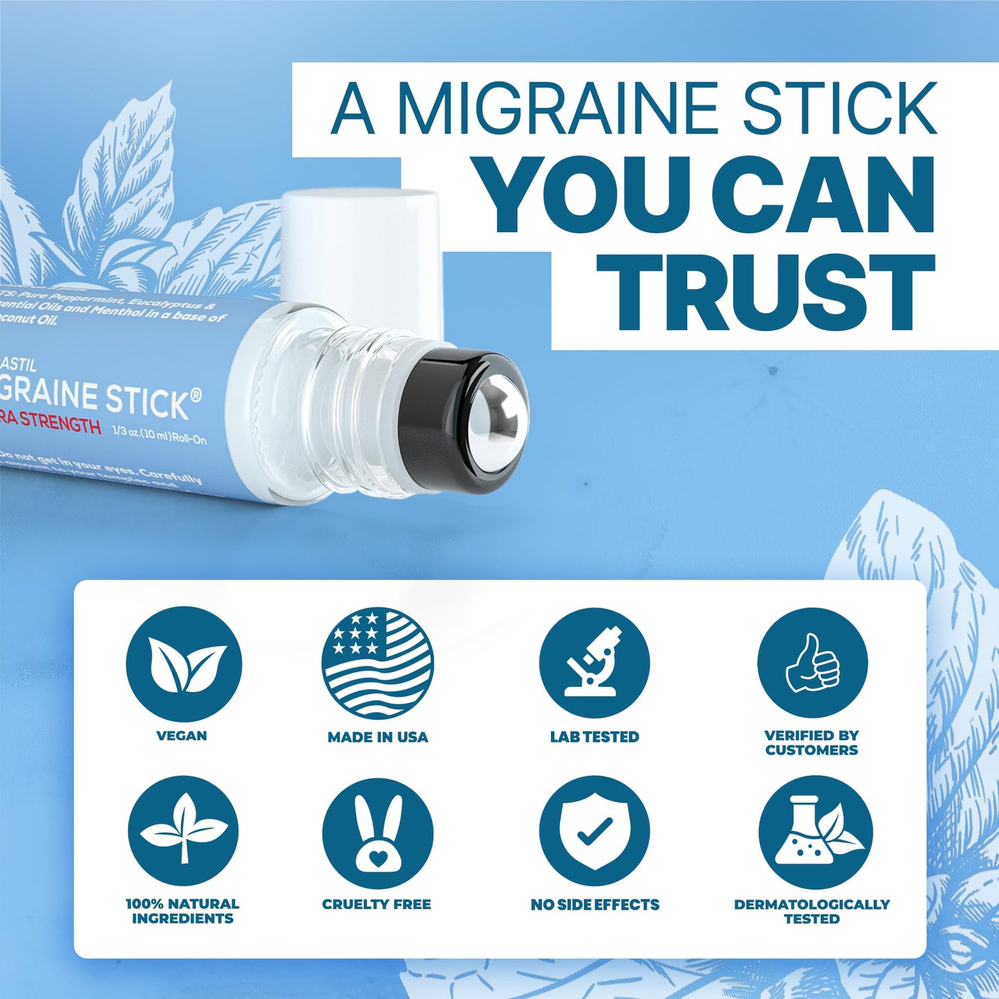 Travel friendly Migrastil migraine stick in pocket