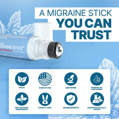 Travel friendly Migrastil migraine stick in pocket