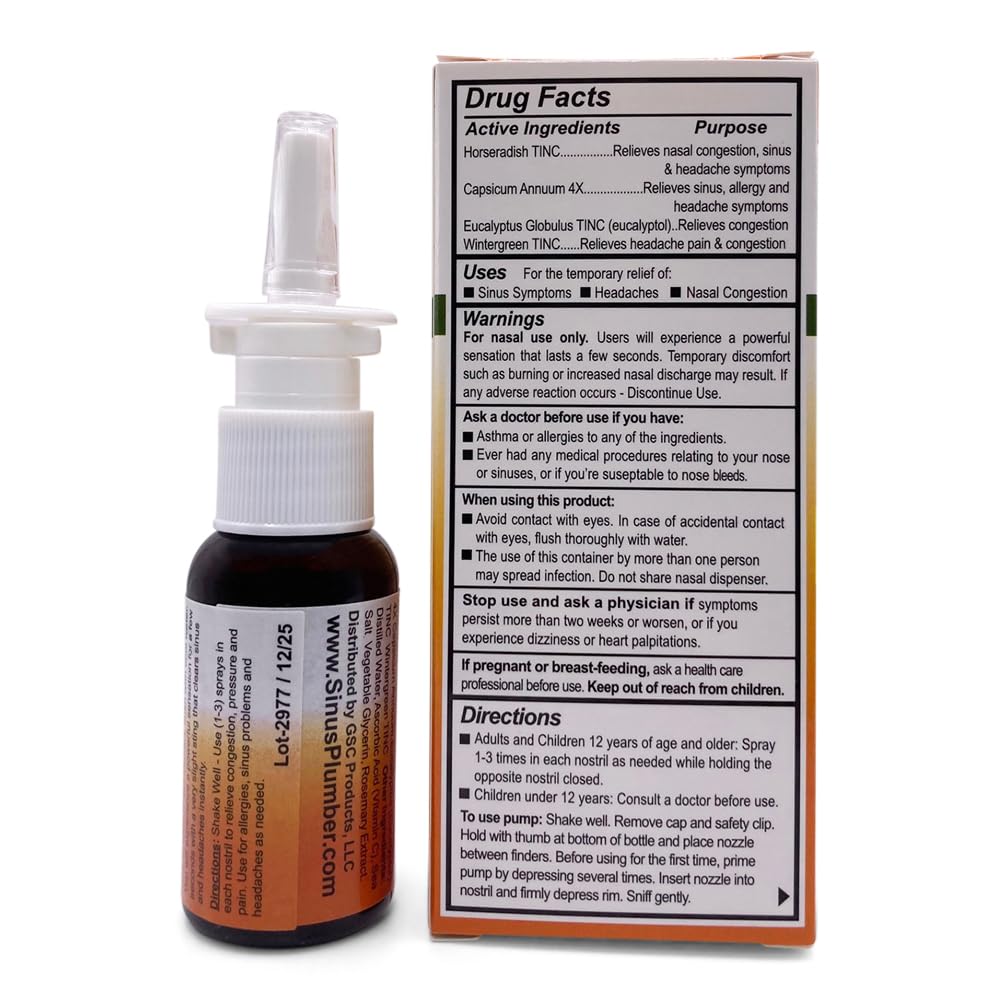 Three pack bundle of Sinus Plumber all natural allergy relief spray bottles