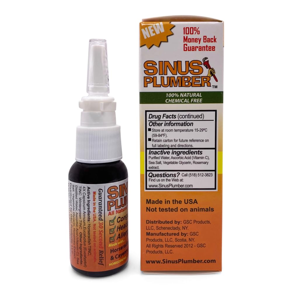 Sinus Plumber pepper and wintergreen metered dose nasal spray for congestion