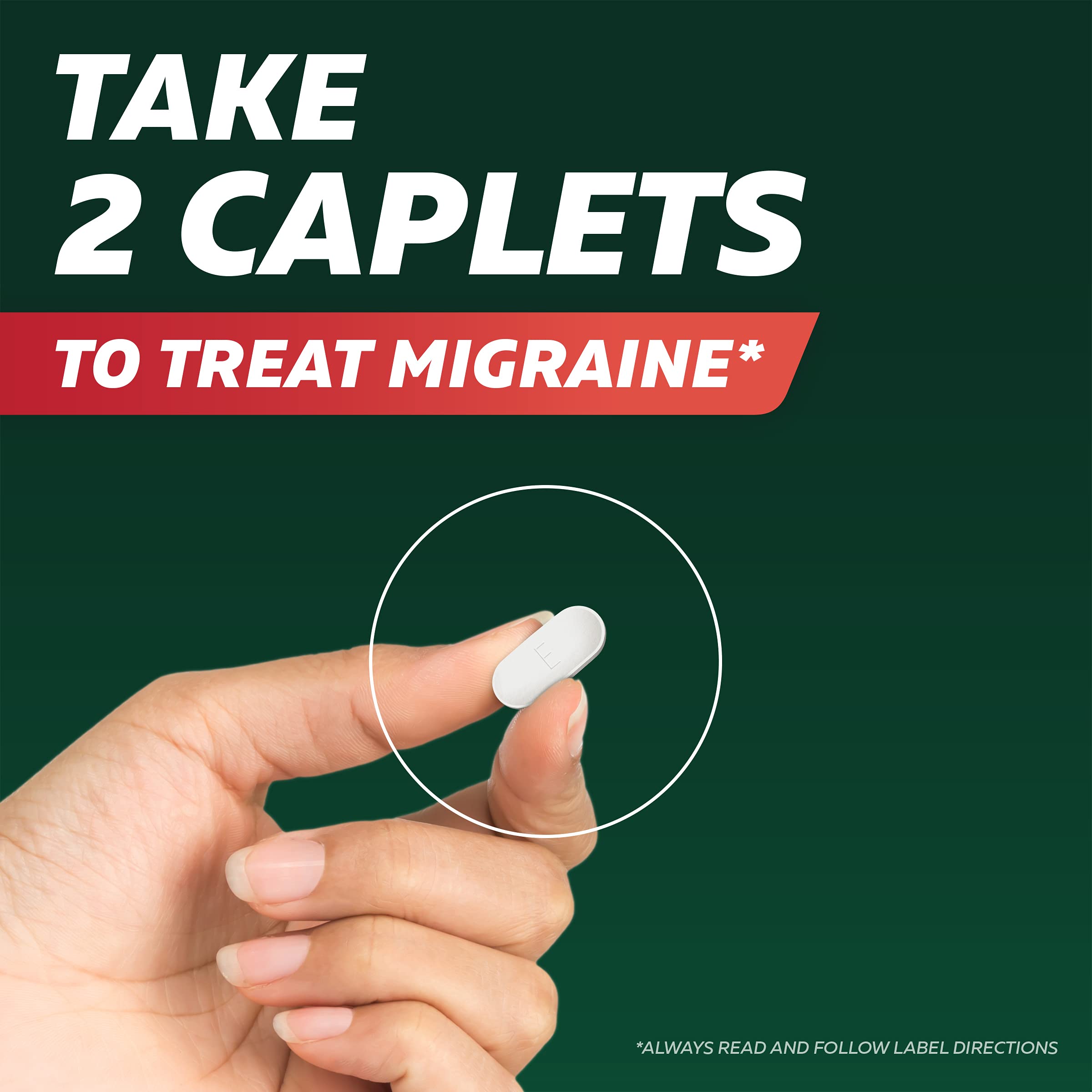 Excedrin Migraine triple action formula label details