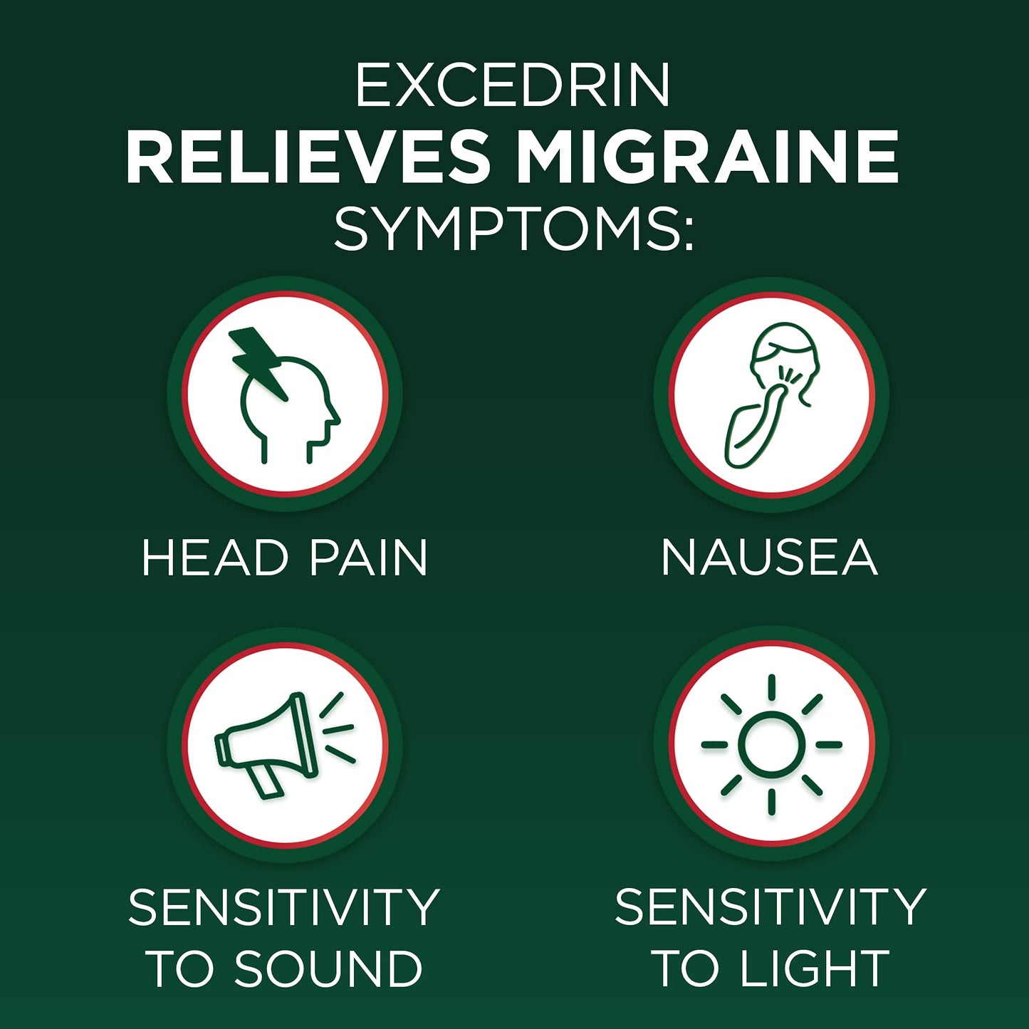 Excedrin Migraine caplets packaging side view