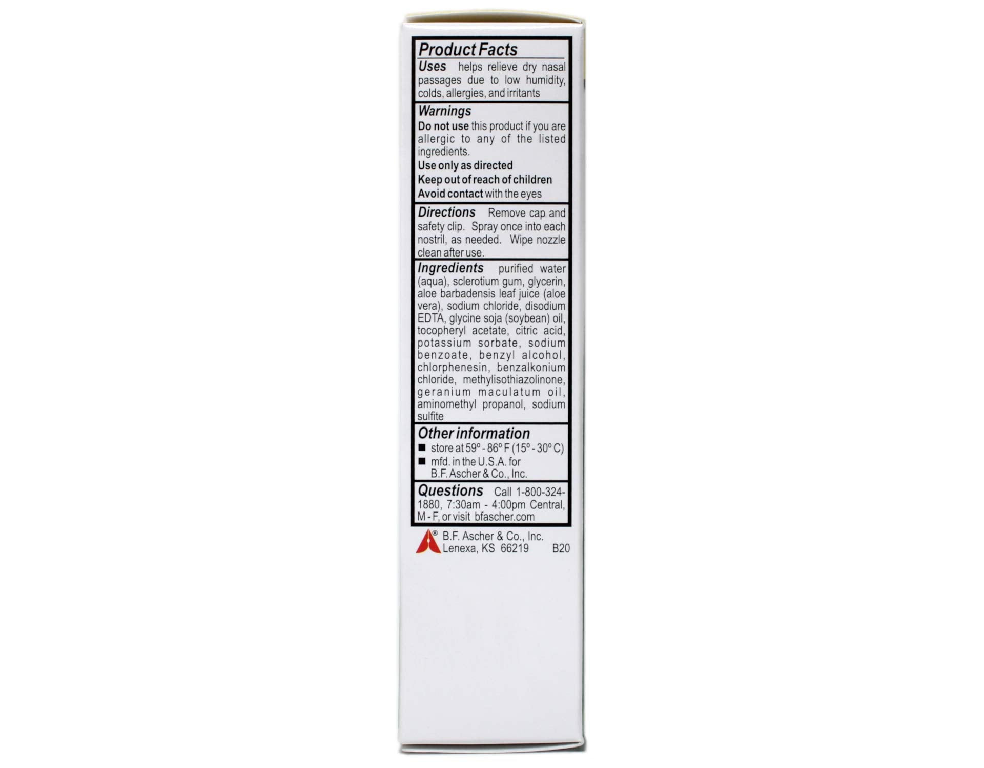 Ayr moisturizing saline nasal mist with aloe vera for sinus hydration
