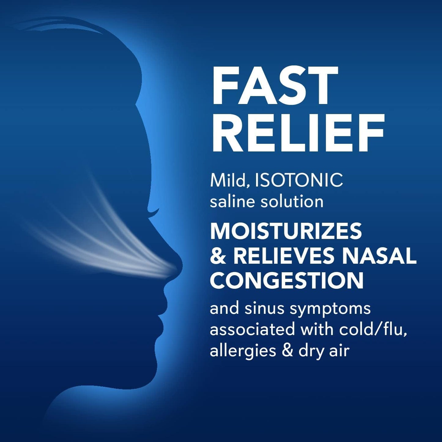 SinuCleanse sterile nasal spray nozzle design for delivering ultra-fine moisturizing mist