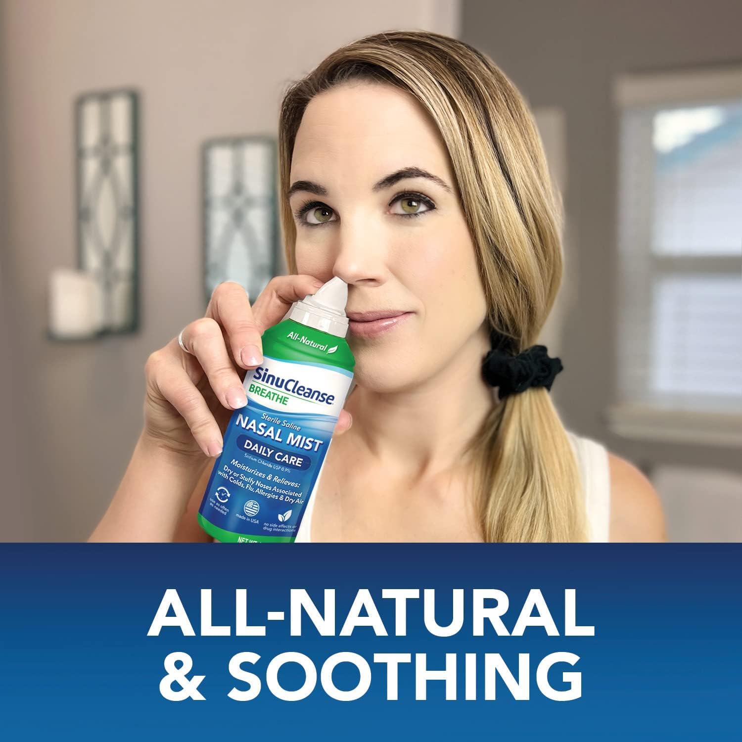 SinuCleanse all-natural sodium chloride nasal wash solution for dust and pollen removal