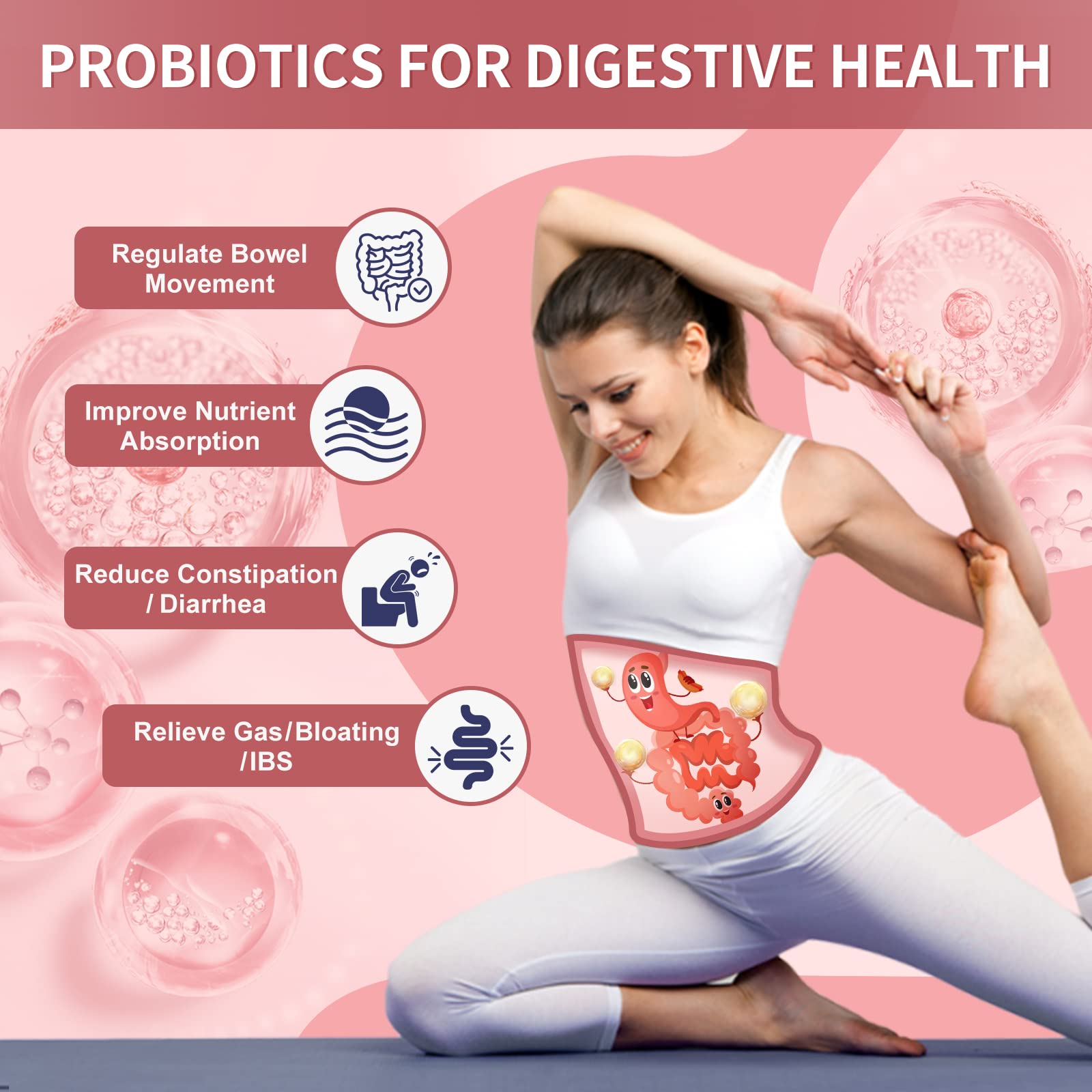 Nature Target 100 billion CFUs digestive and urinary health supplement packaging
