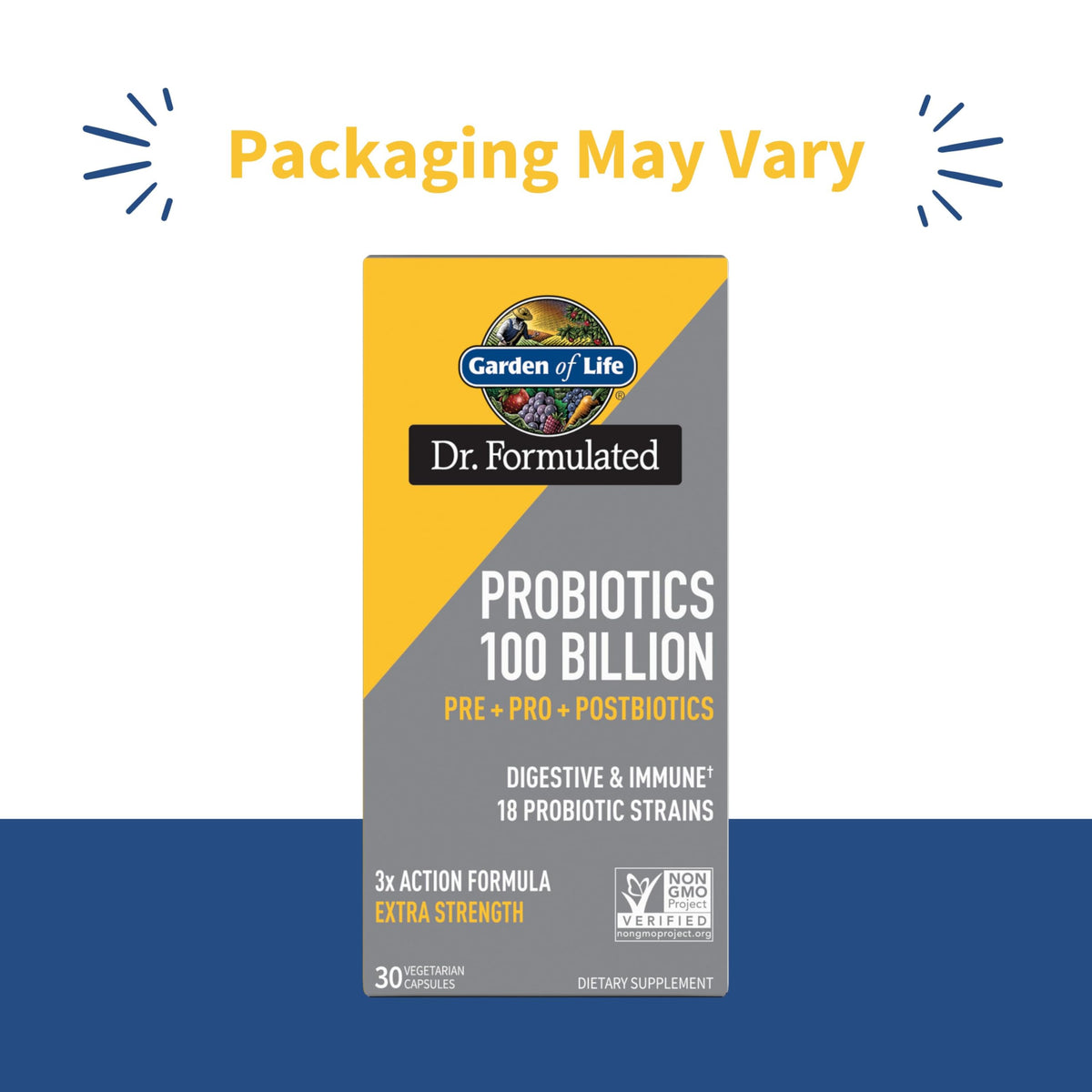 Supplement facts and nutrition panel label on packaging