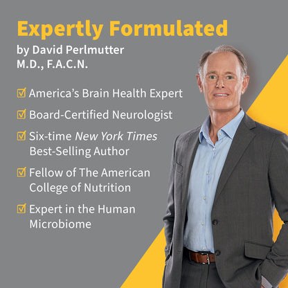 A single vegetarian capsule of Garden of Life Dr Formulated probiotic next to the 30 count container detailing usage instructions
