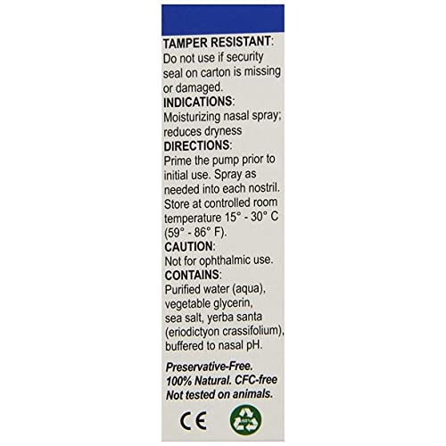 Authentic Pretz preservative-free nasal spray triple pack showing product label details and nozzle design.