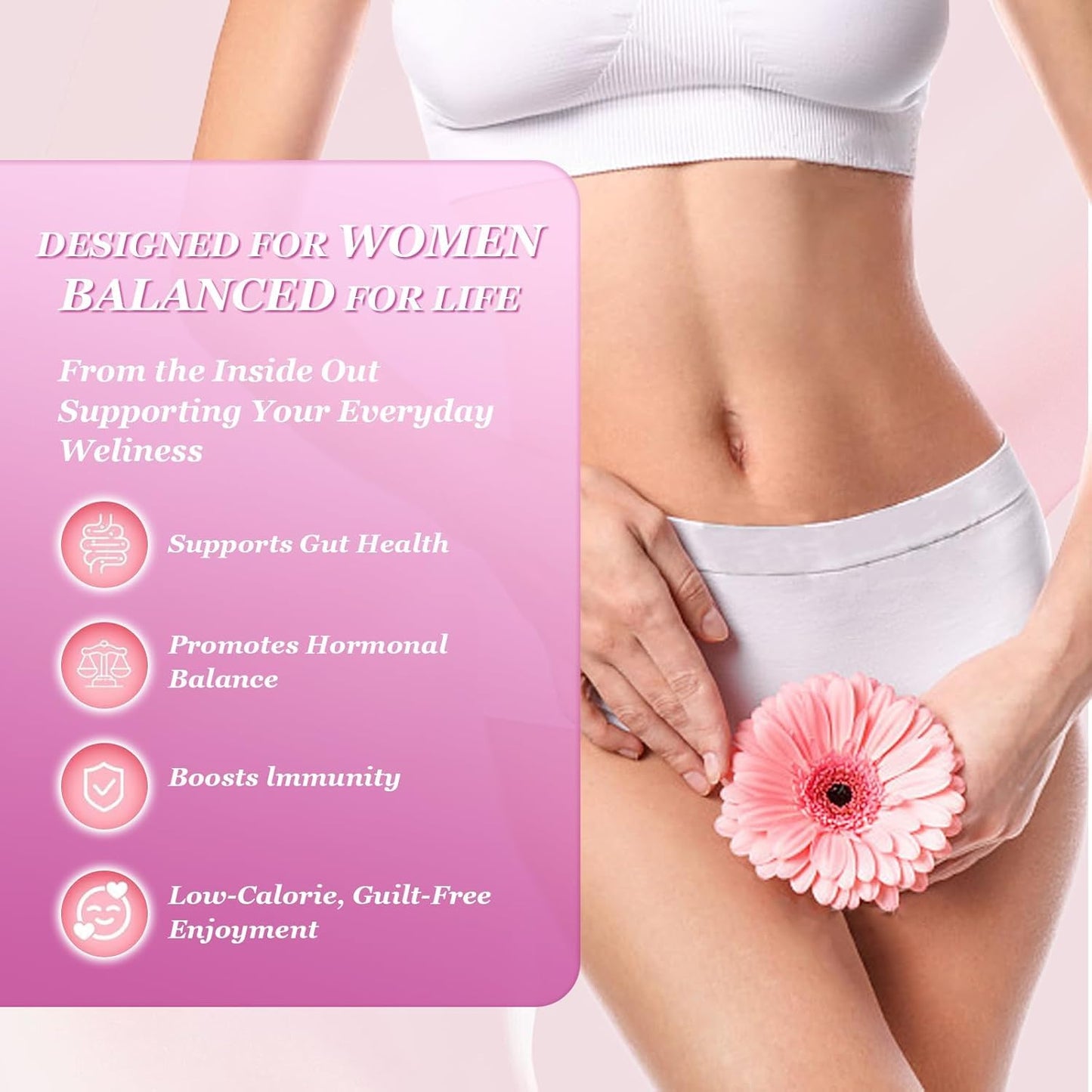 Bakong intimate wellness probiotics for women showing the gummy texture.