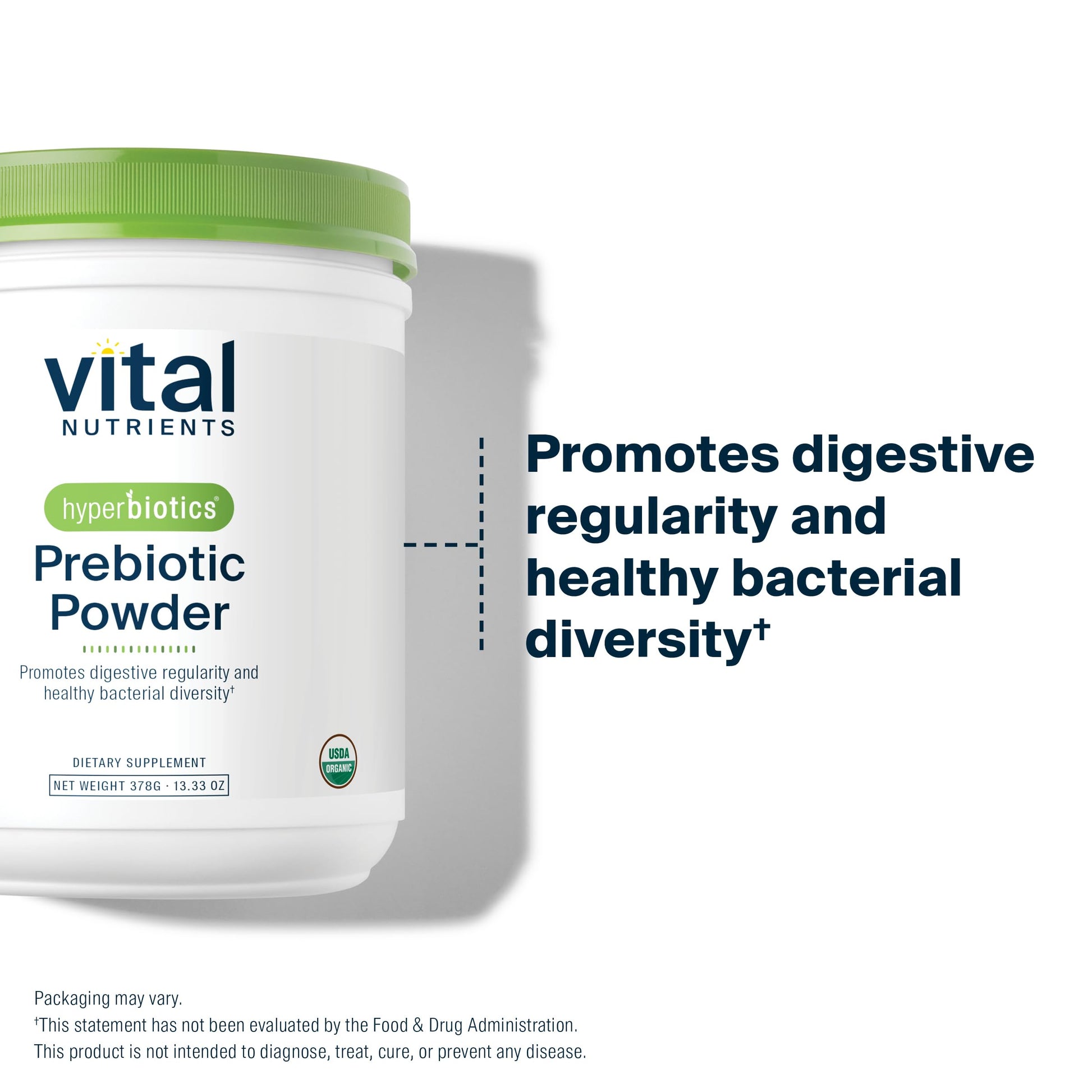 Unflavored prebiotic fiber powder scoop for smoothies and yogurt