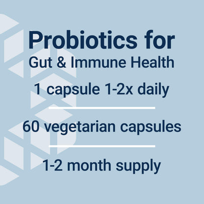 Life Extension intestinal health support probiotic supplement displaying usage instructions