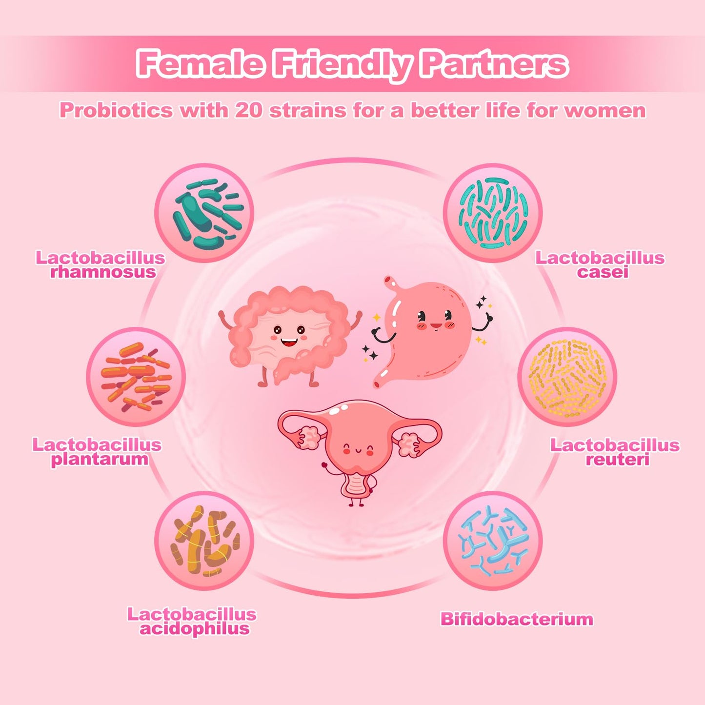 Nature Target twenty strain feminine health probiotic tablets clear label view