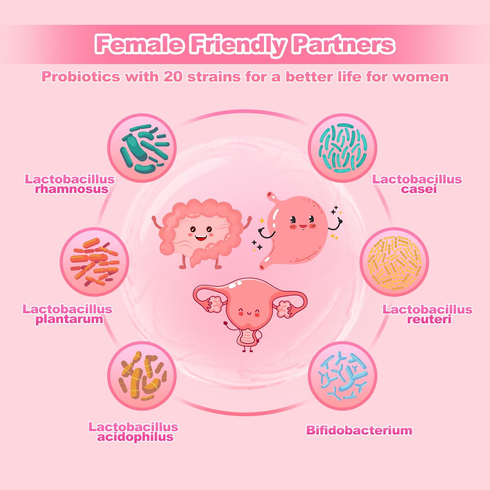Nature Target twenty strain feminine health probiotic tablets clear label view