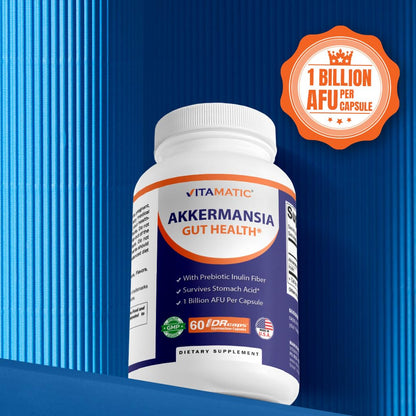 Vitamatic next-generation gut health microbiome support formula bottle product view