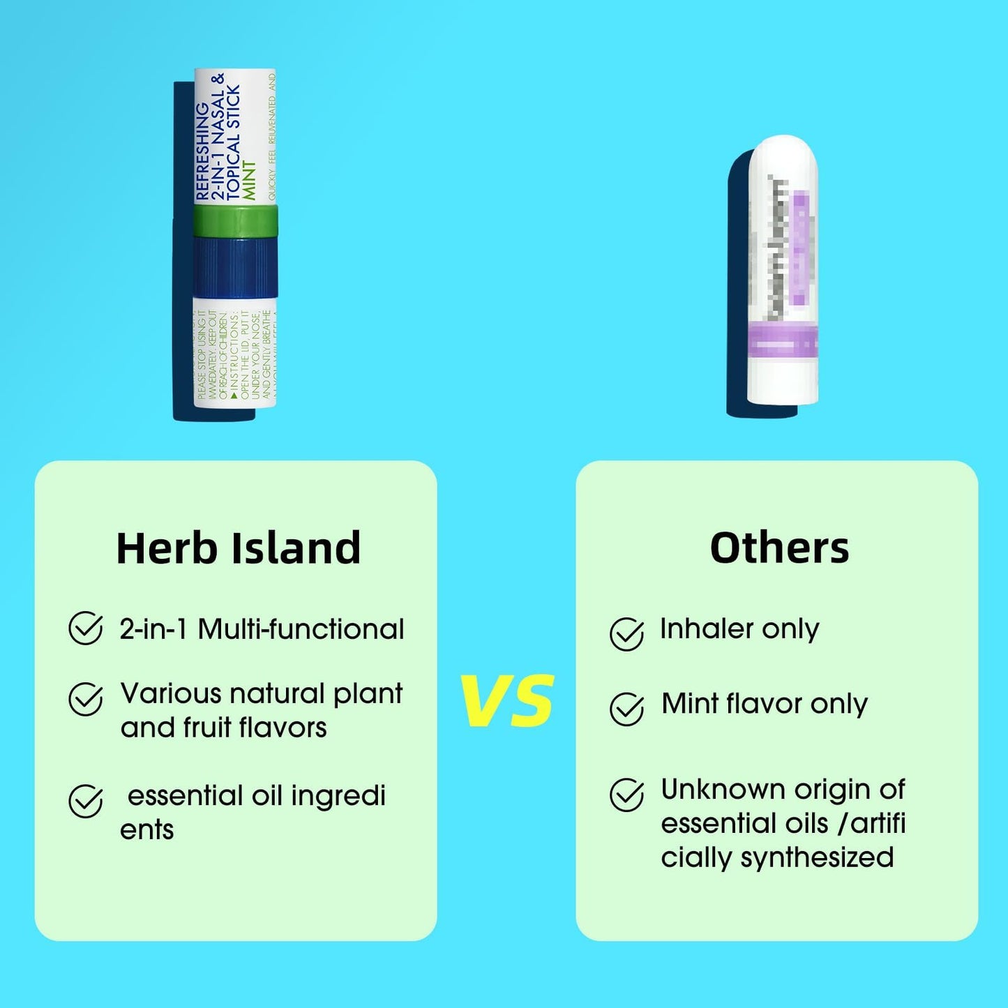 Herb Island non-medicated essential oil topical rub being applied for focus and clear breathing.