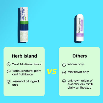 Herb Island non-medicated essential oil topical rub being applied for focus and clear breathing.