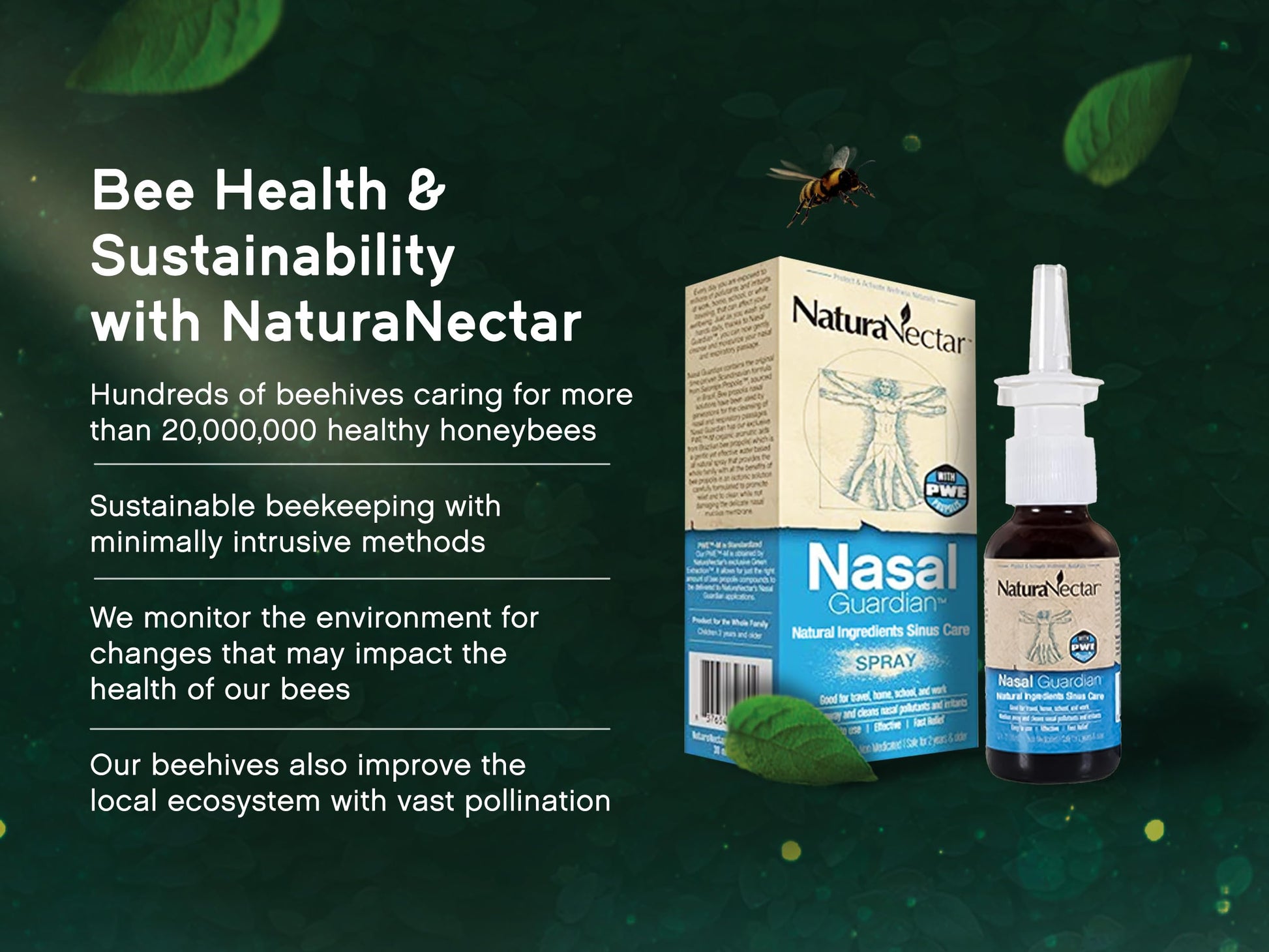 NaturaNectar Nasal Guardian Spray ingredient list and directions label