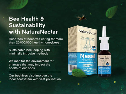 NaturaNectar Nasal Guardian Spray ingredient list and directions label