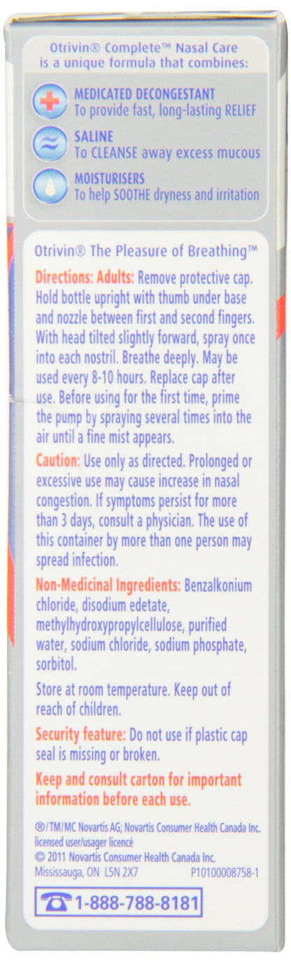 Rudra Retails authentic imported Otrivin complete nasal care spray 20ml packaging