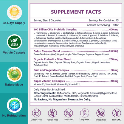 Nature Target 30 strains daily probiotic bottle displaying the GMP-certified and shelf-stable manufacturing seals.