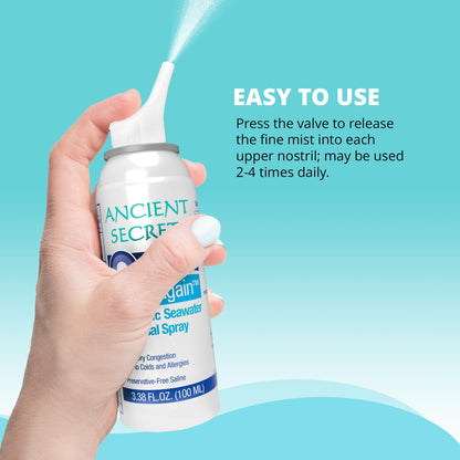 Atlantic seawater derived nasal congestion moisturizer by Ancient Secrets