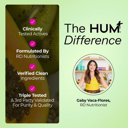 Full packaging of HUM Nutrition daily digestive wellness capsules for gut diversity