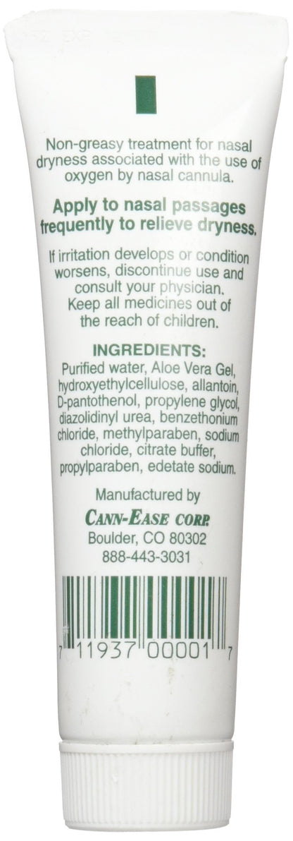 Cann-Ease Nasal Moisturizing Gel packaging showing aloe vera and allantoin ingredients