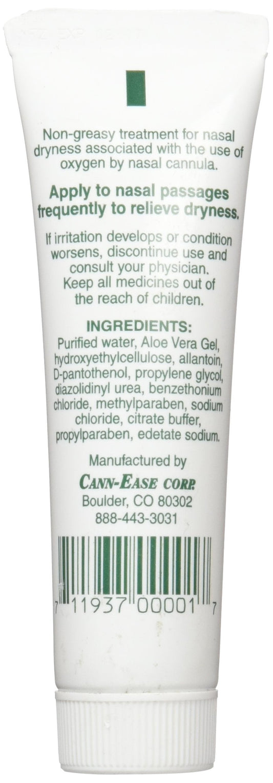 Cann-Ease Nasal Moisturizing Gel packaging showing aloe vera and allantoin ingredients