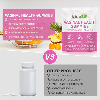Mxczbsm intimate health pineapple gummies 60 count container back view instructions