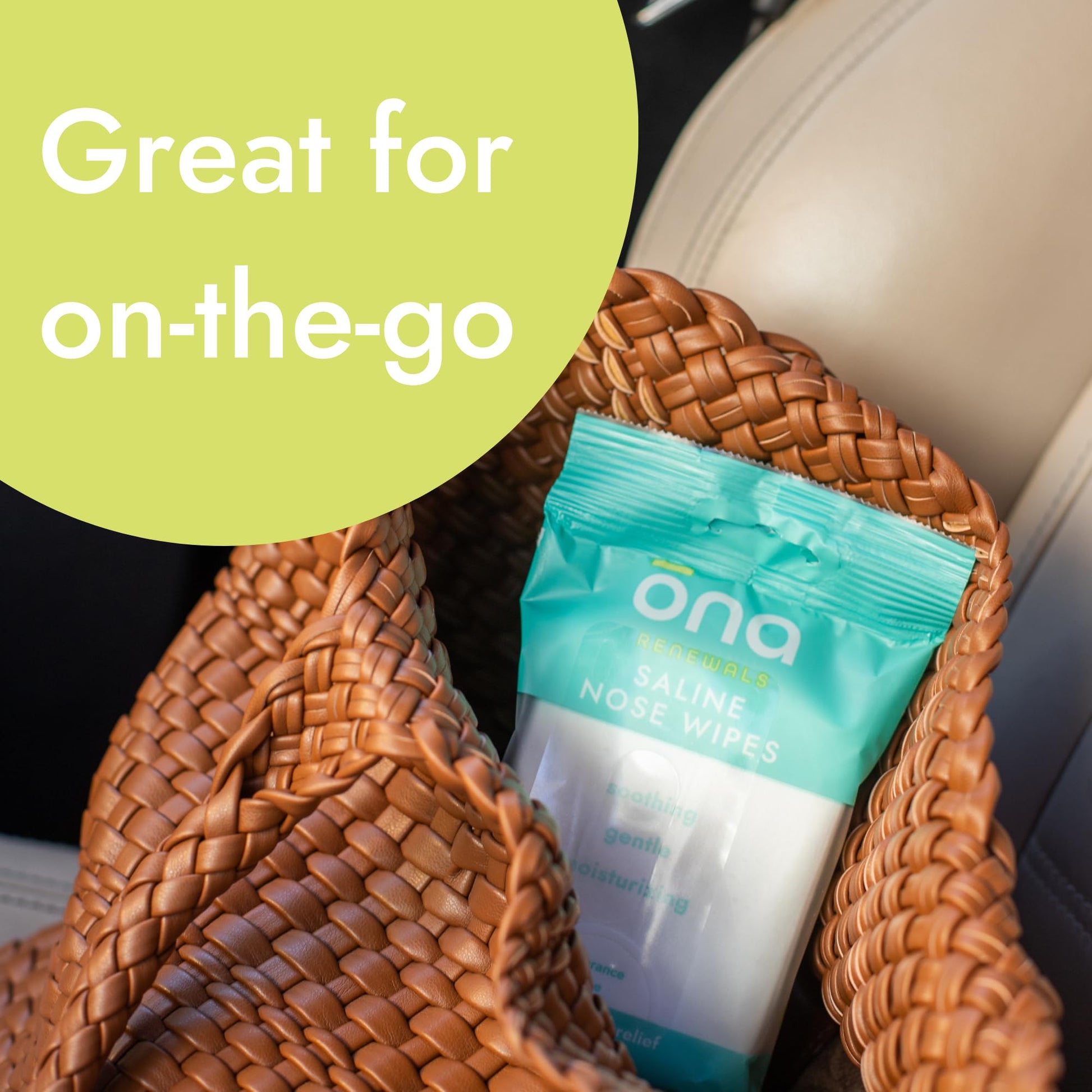 Soothing chamomile and vitamin E infused nasal wet wipes for cold symptom relief.
