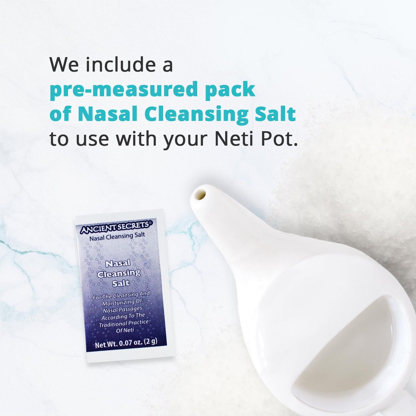 USP grade sodium chloride nasal rinse salt for allergy defense
