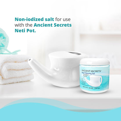 Additive free nasal irrigation salt for natural congestion relief