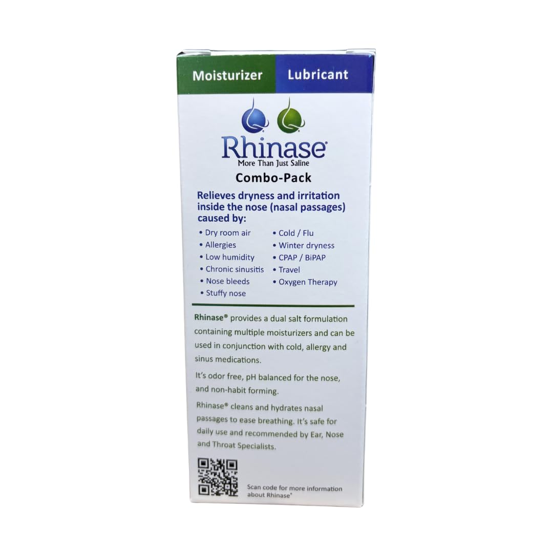 Rhinase Soothing Nasal Gel one ounce tube on a clean background highlighting the dual wetting agent benefit.